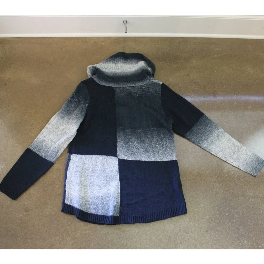 NWT Apt 9 Cowl Neck Color Blocked Light Sweater | Large - Picture 2 of 4